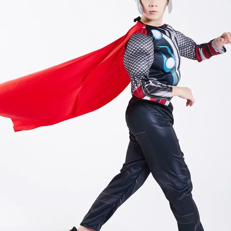 بدلة قفز لفيلم ثور التأثيرية للأولاد فستان حفلات للفتيات ثور زي عباءة للأطفال بدلة خارقة للهالوين