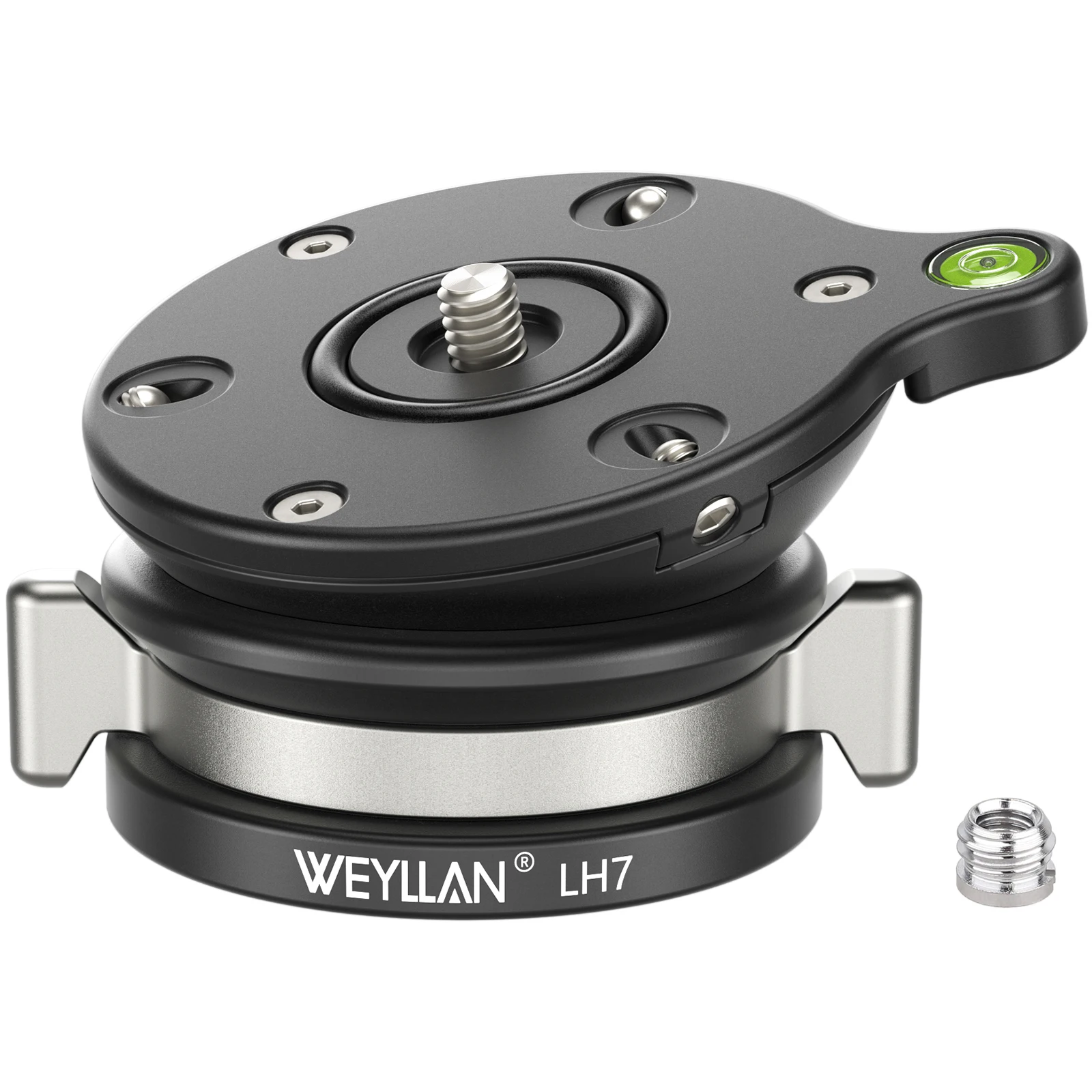 

Weyllan LH7 Tripod Leveling Base Professional Adjusting Plate Leveler with 1/4" to 3/8" screw Metal CNC Max Load 20kg for Camera