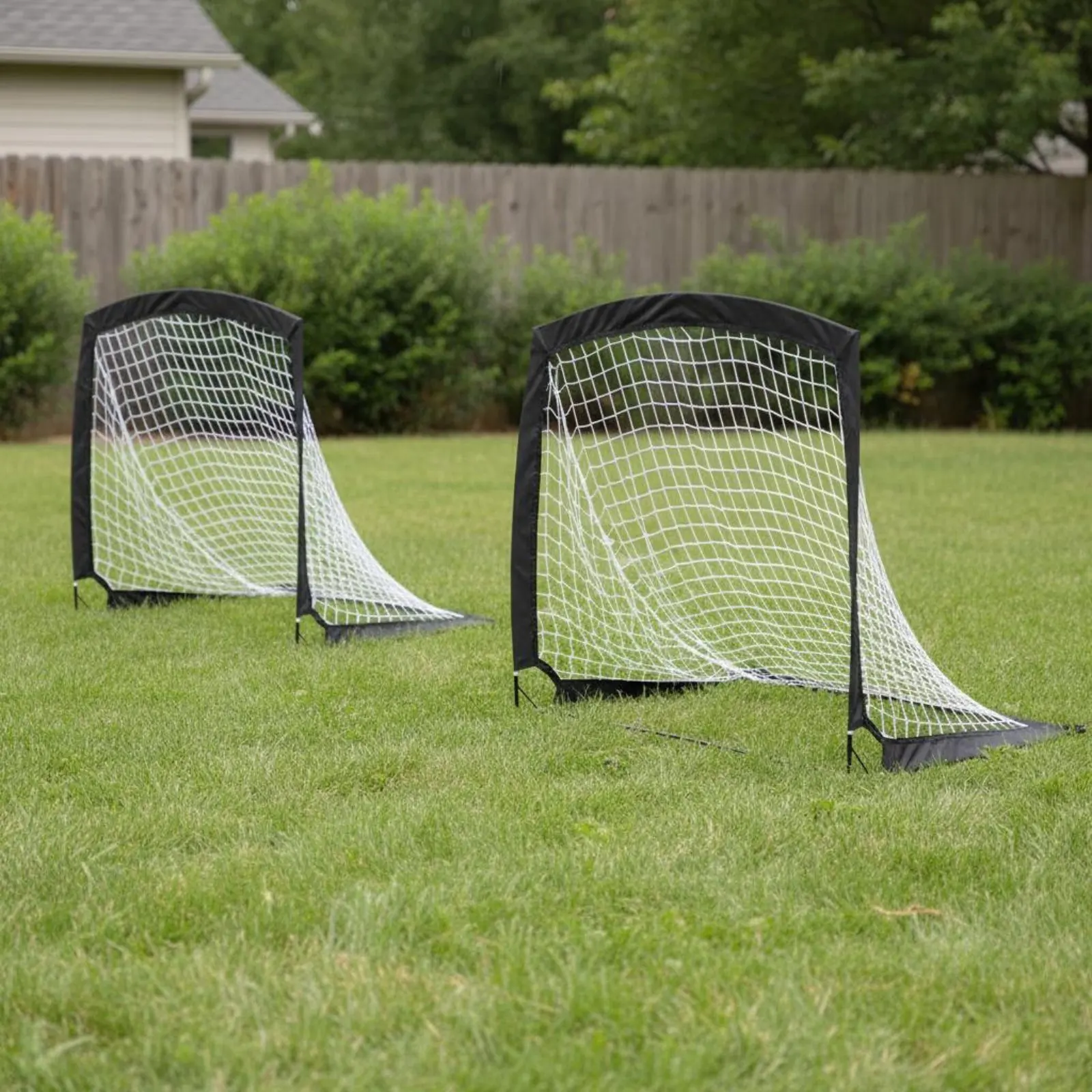 

2 Pieces Detachable Soccer Goal Frame Easy to Assemble Portable Soccer Goal Sports Equipment Foldable Long-Lasting for Training