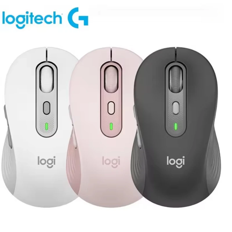 وصلة بلوتوث ماوس لوجيتك M650، ضغط مريح للأزرار الكبيرة، عمر بطارية طويل، مخصص لأجهزة الكمبيوتر المحمولة