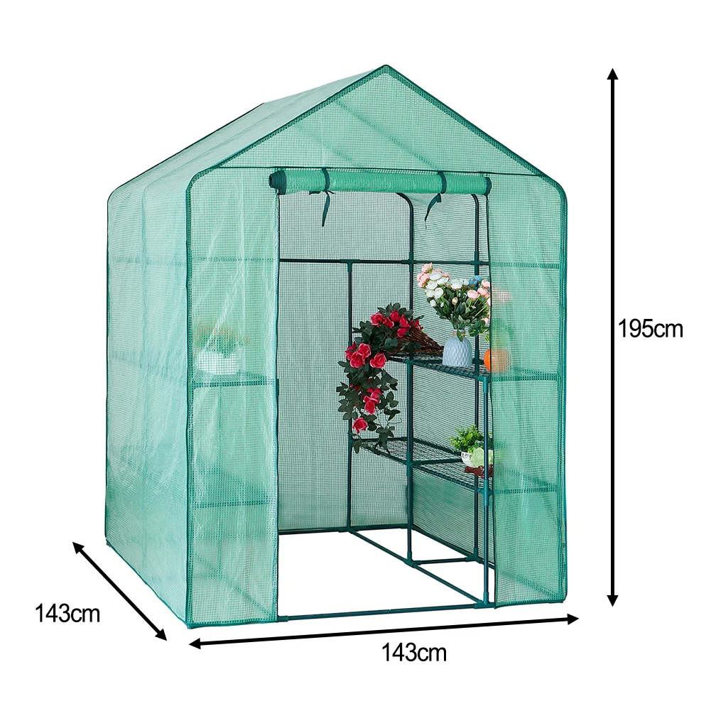 Plant Protector Greenhouse PVC Cover For Indoor or Outdoor Green House Greenhouse PVC Cover Without bracket 143x143x195 cm