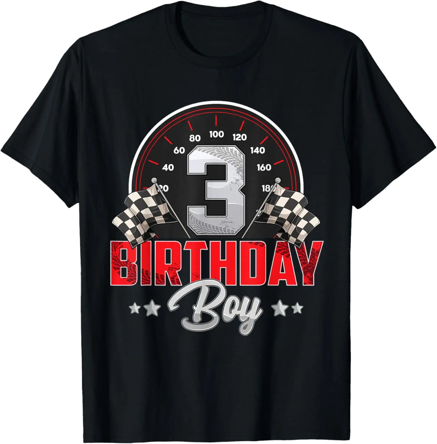 Race Car 3rd Birthday Boy Party Racing 3 years old Pit Crew T-Shirt