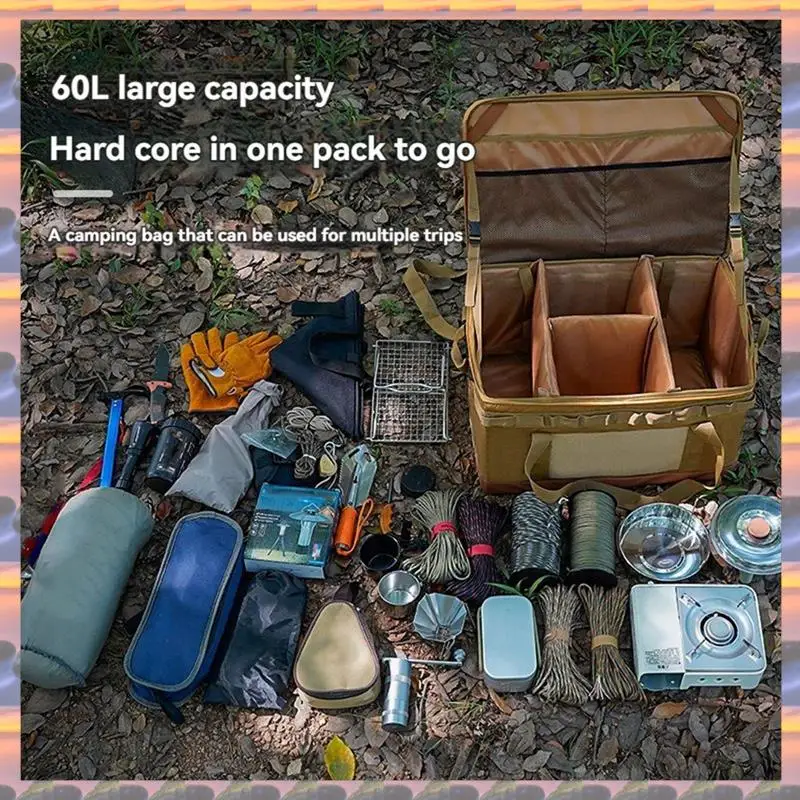 

ABML Picnic Bag Outdoor Camping Organizers Large Capacity Bag For Beach Picnic Road Trip Travel For Family Activities