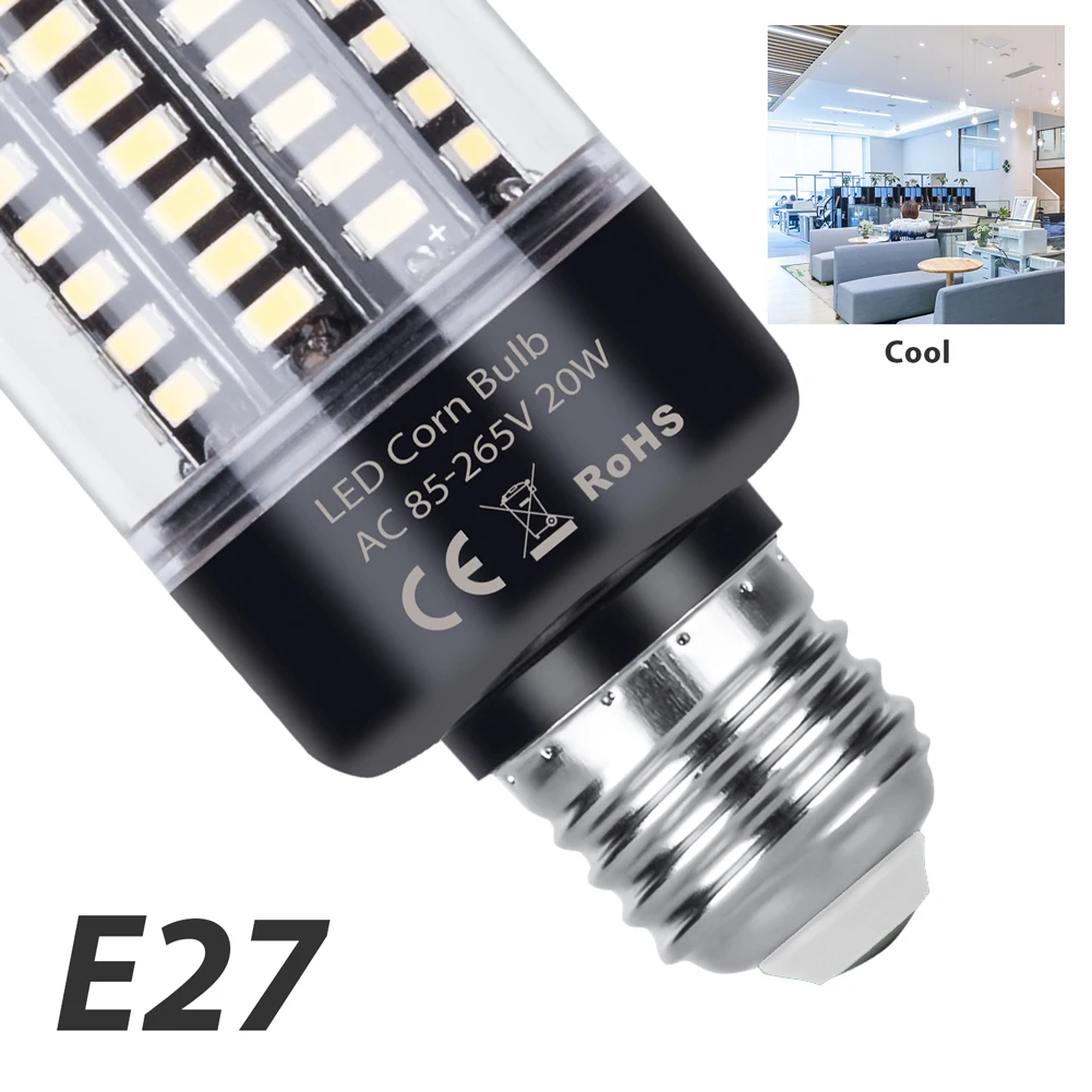 Maïslamp 220V Daglicht 189Leds E27/E26 Downlight Inbouwlamp E14 Kaarslamp 20W Kroonluchter Rechte Bollen Buisvormige 110V