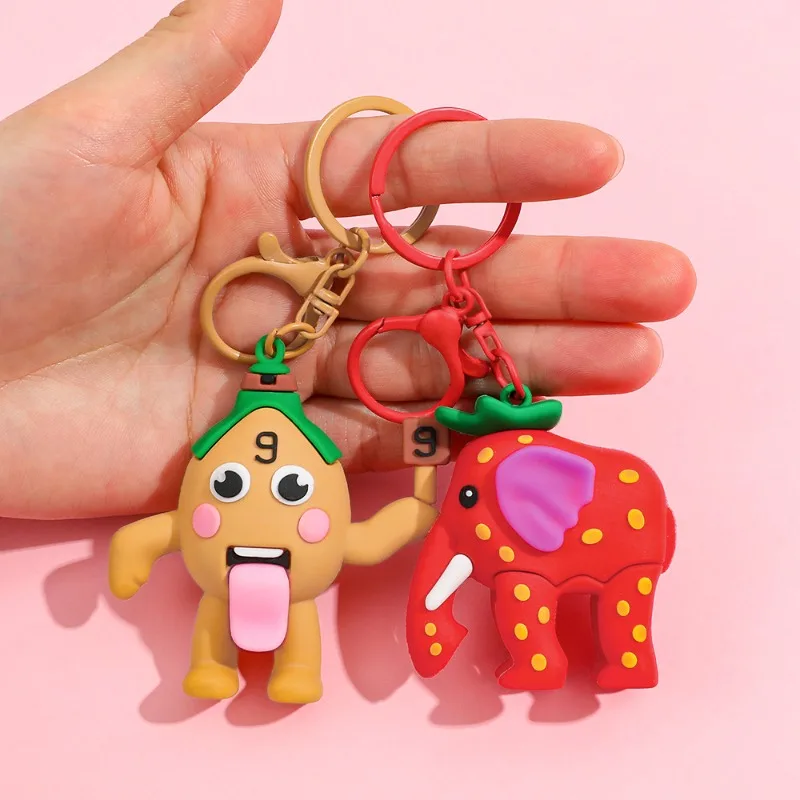 

2026 Steal A Brainrot Keychain Cute Cartoon Plush Pendant Funny Meme Keyring Bag Charm Car Key Chain Accessories Kids Gift