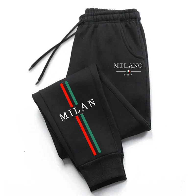 2025 heißer Verkauf Milan City Gedruckt Jogger Hosen Hohe Qualität männer Herbst Winter Casual Sport Jogginghose Outdoor Lauf Tragen – Detail 3