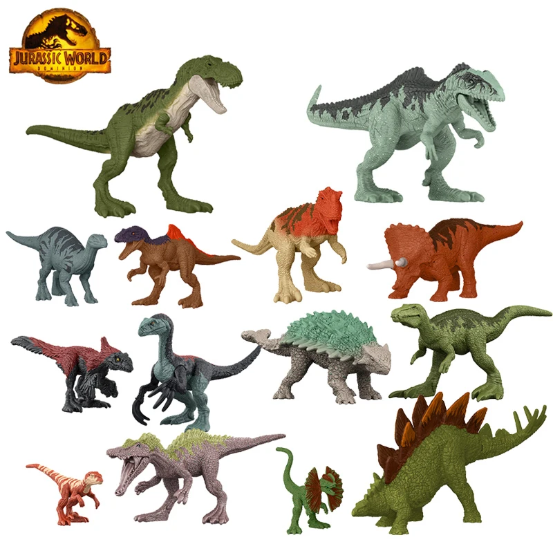 Original Mattel Jurassic World Dinosaur Action Figure Dominion Minis Anime Figure Giganotosaurus Thermidor Boy Toys for Children