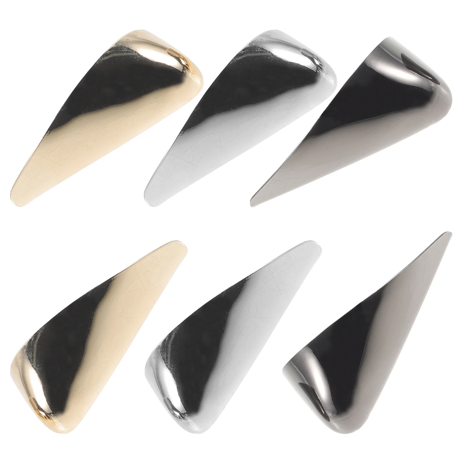 

3 Pairs Metal Shoe Toe Protectors for High Heels Pointed Caps Protective Covers with 25mm Golden Silver Colors Set
