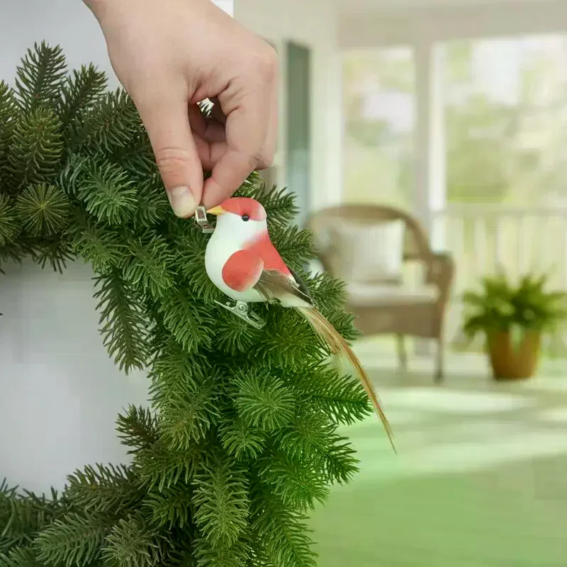 Lifelike Simulation Feather Birds 6Pcs Soft Foam Animal Decor for DIY Garden Yard Holiday Decoration