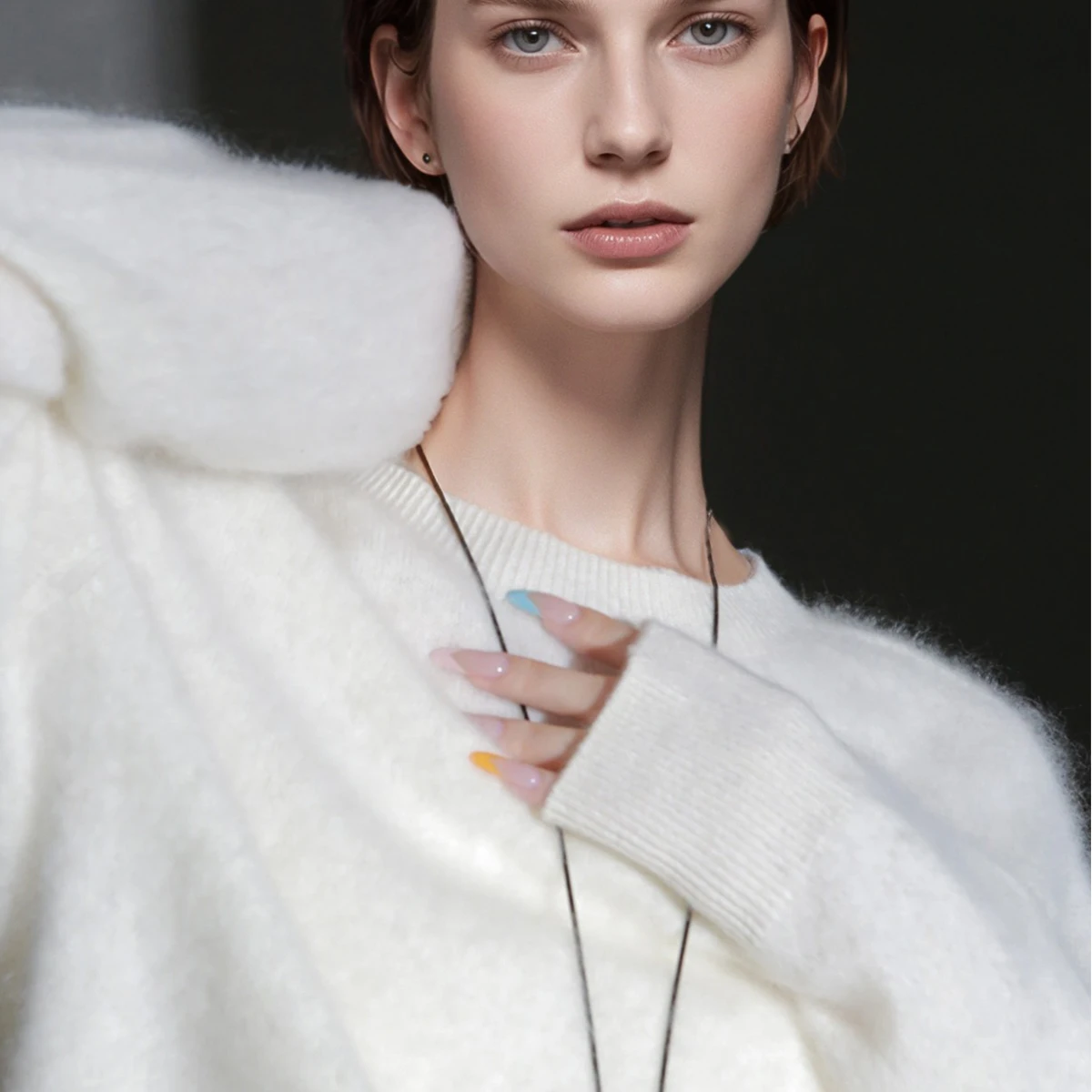 Maglioni girocollo in lana peluche da donna Maglioni basic con scollo a O Maglioni lunghi in lana spazzolata con lanugine 2025 Nuovo autunno inverno