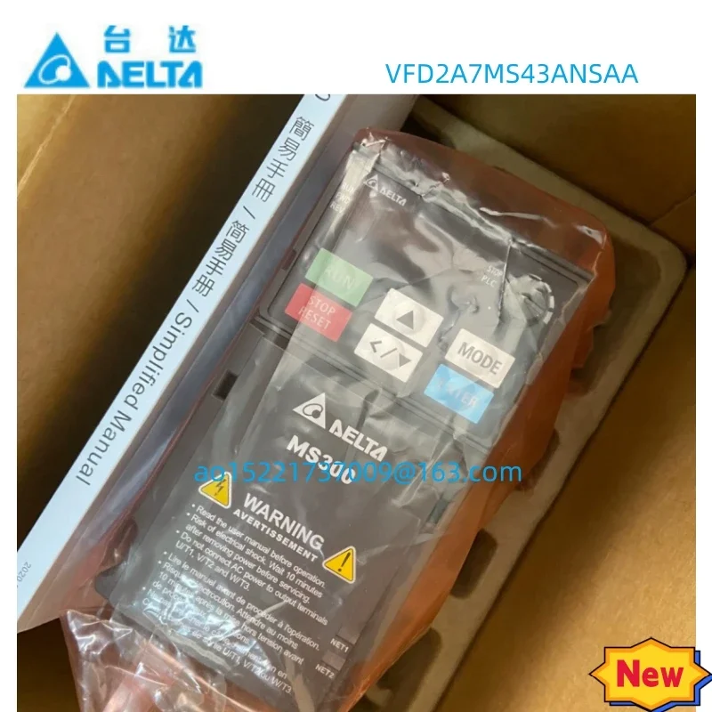 

Brand new / Second-hand VFD2A7MS43ANSAA 0.75KW Delta MS300 series Frequency changer