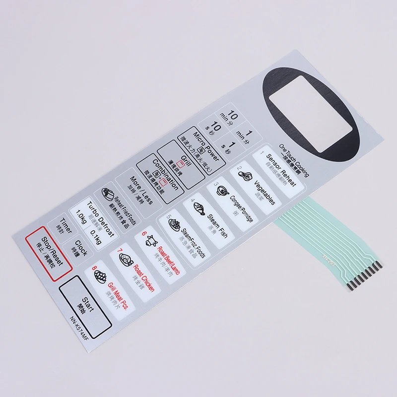 Microwave Oven Accessory Panel NN-K574MF Membrane Switch Touch Switch Control Button Replacement Parts 20.5*8cm