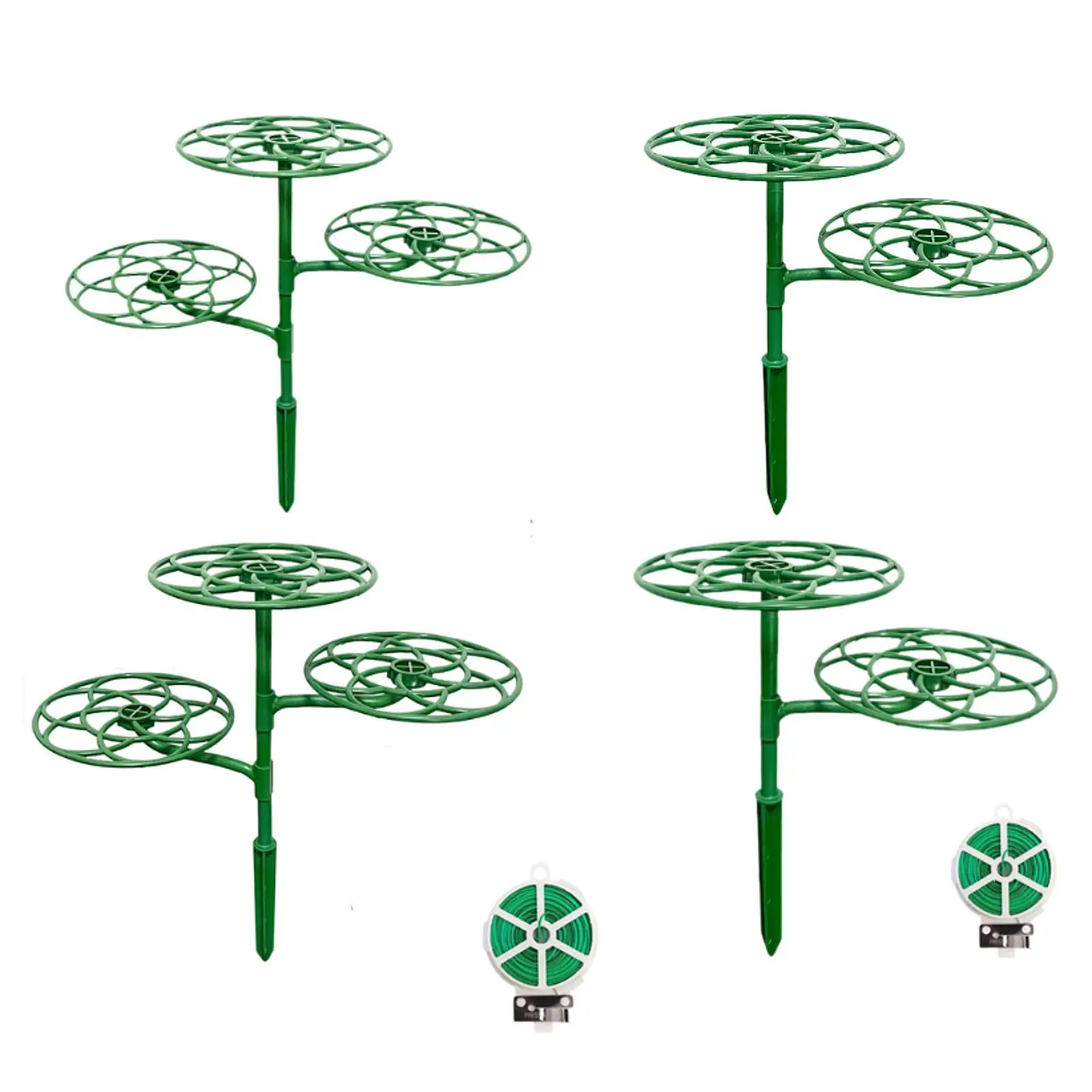 Plant Support Stakes Green Grid Plant Supports Garden Stakes Plant Support Cage for Indoor Climbing Plant Tomatoes Roses Garden