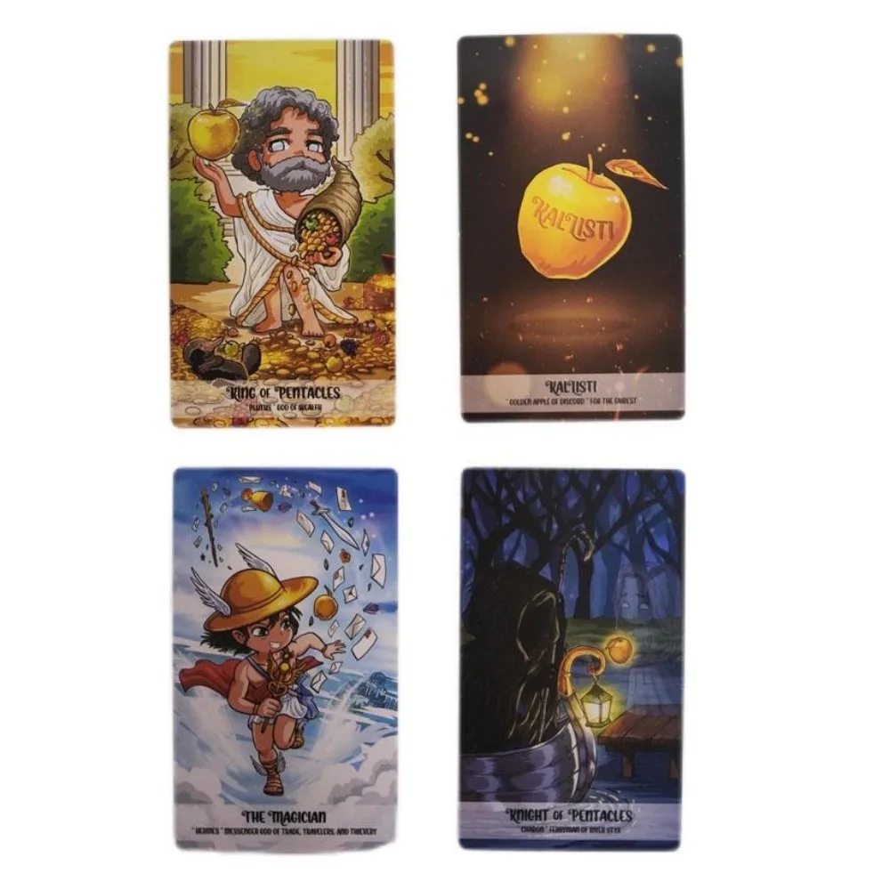 

12*7 cm Pythia Tarot: A Colorful Journey into Greek Mythology | Indie Deck for Beginners 78 Pcs Cards