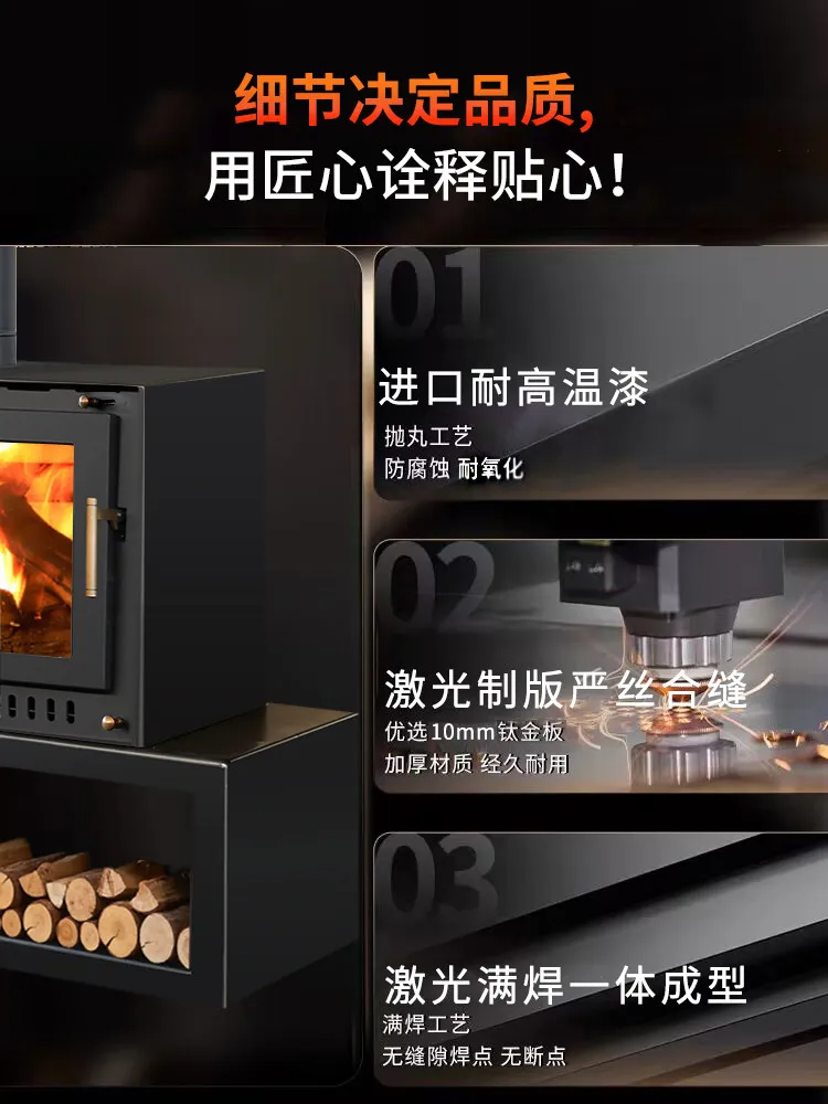 Fireplace Firewood Fireplace Heating Living Room Villa Homestay Decoration Rural Household Wood-burning Fireplace