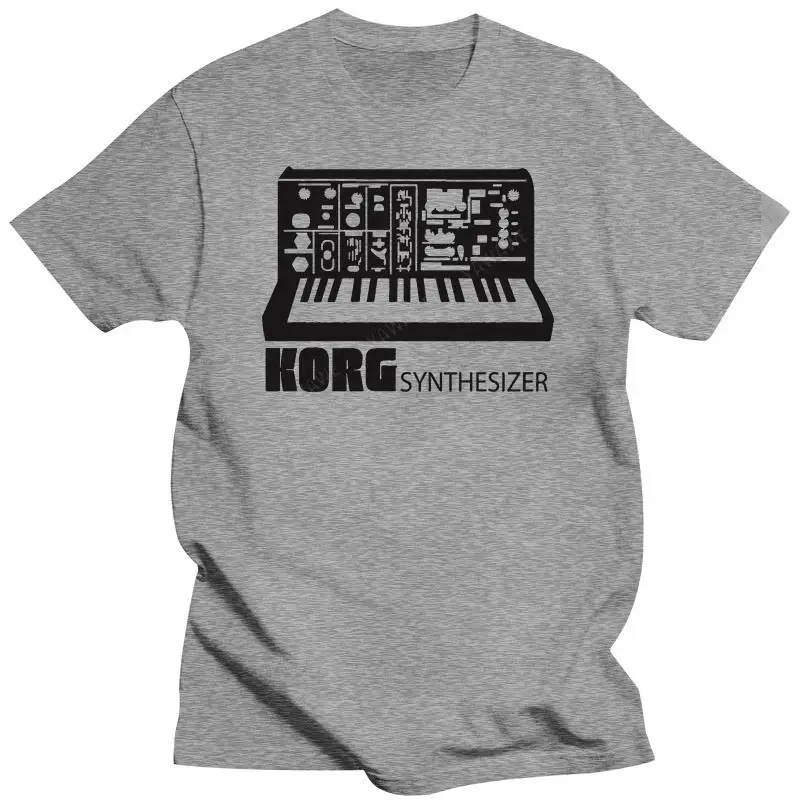 Adult tee tops teenager cotton tee-shirt Korg Synthesizer T-Shirt Vintage Moog Rare Sampler Analog New arrived t shirt for man