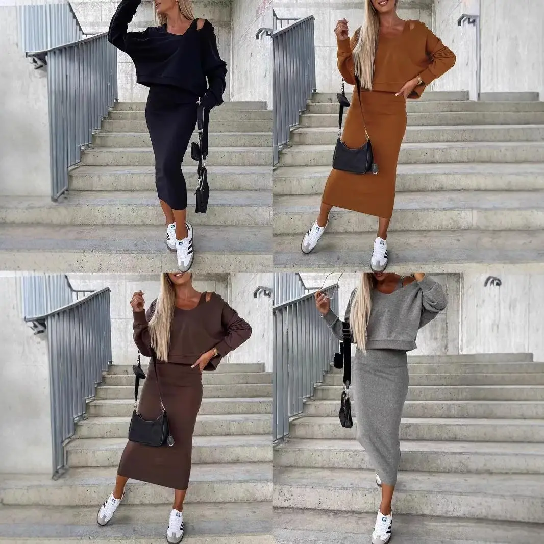 

Женский модный комплект-тройка: жилет, юбка, толстовка с капюшоном, длинный рукав, британский стиль, зимний сезон, без бренда