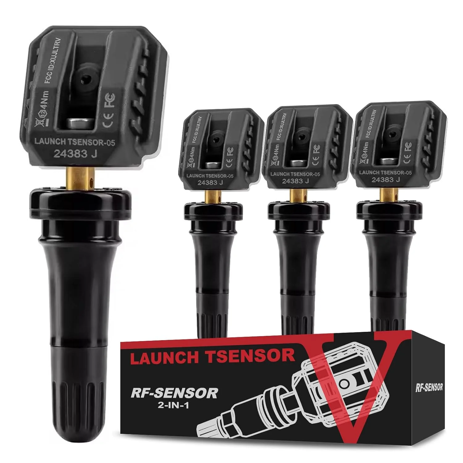 LAUNCH X431 TSENSOR-05 Универсальный датчик TPMS 315 МГц/433 МГц двухчастотный регулируемый угол резиновый клапан монитор давления в шинах