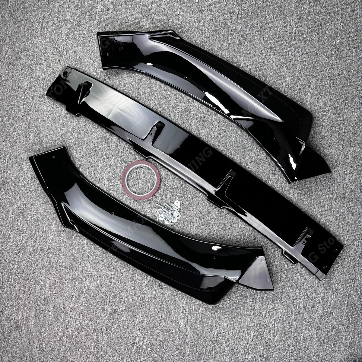 3PCS Front Bumper Diffuser Lip Spoiler For AUDI Q5 SQ5 FY Sline 2018 2019 2020 Front Splitter Car Accessories Gloss Black ABS