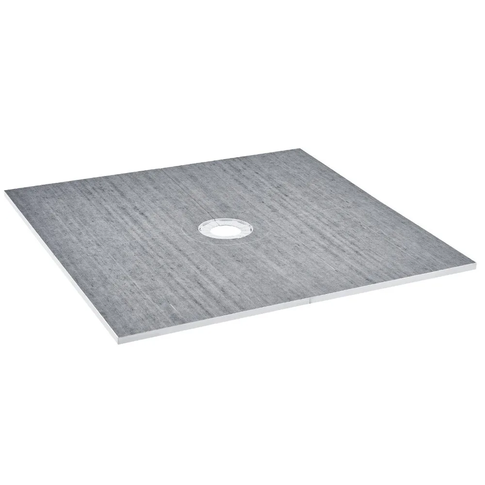 

72 inch x72 inch shower tray kit with 6.3-inch central drain, lightweight EPS shower installation, with 2 waterproof cloth kits