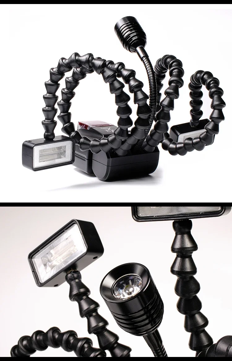 2025 رائجة البيع KUANGREN KR-909 ماكرو ضوء فلاش التوأم رئيس Speedlite لايت ل Laowa DSLR ضوء فلاش خارجي Twin Lite Flash