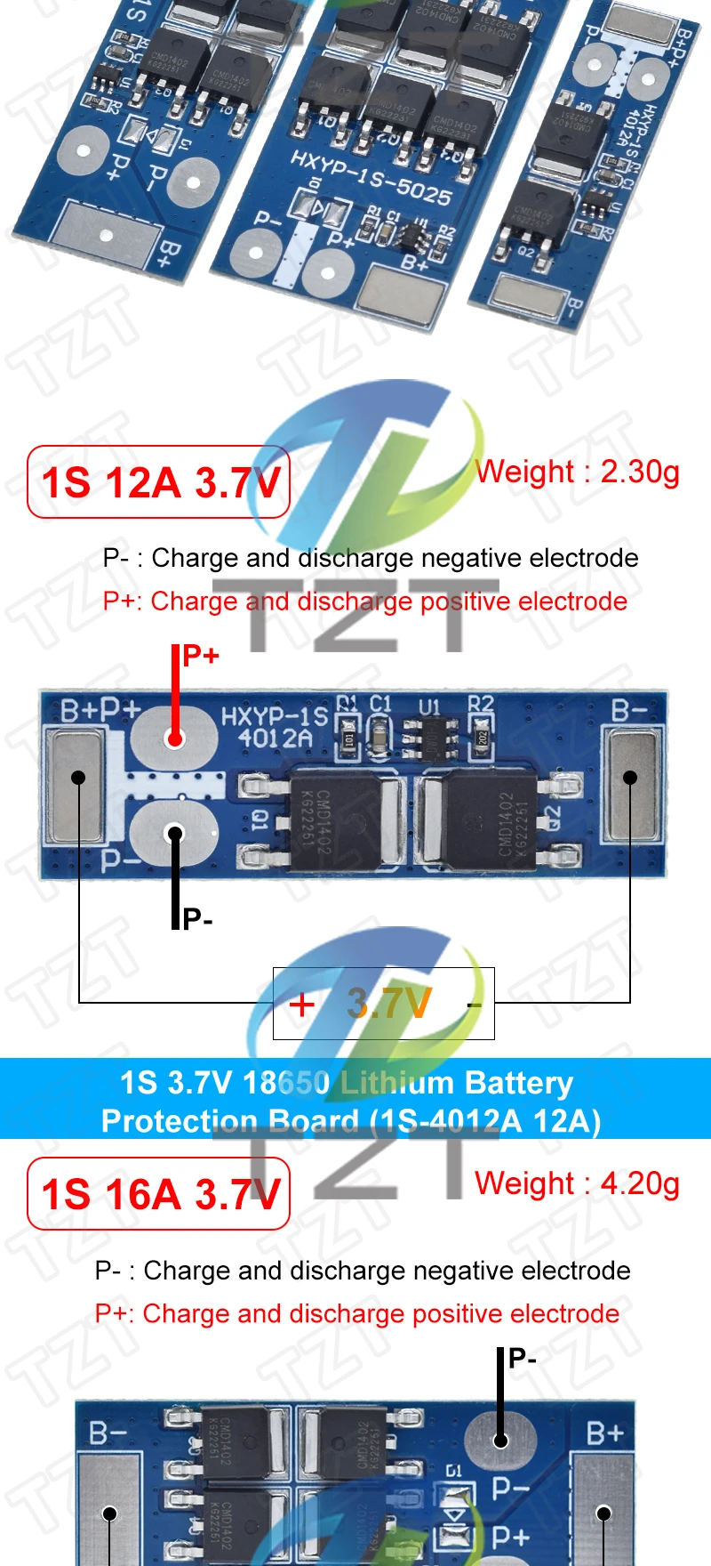 TZT 1/3PCS BMS 1S 12A 16A 24A 3,2V LiFePO4 / 3,7VLithium Batterie Schutz Bord 18650 4,2V Lade Spannung/Kurzschluss – Detail 11