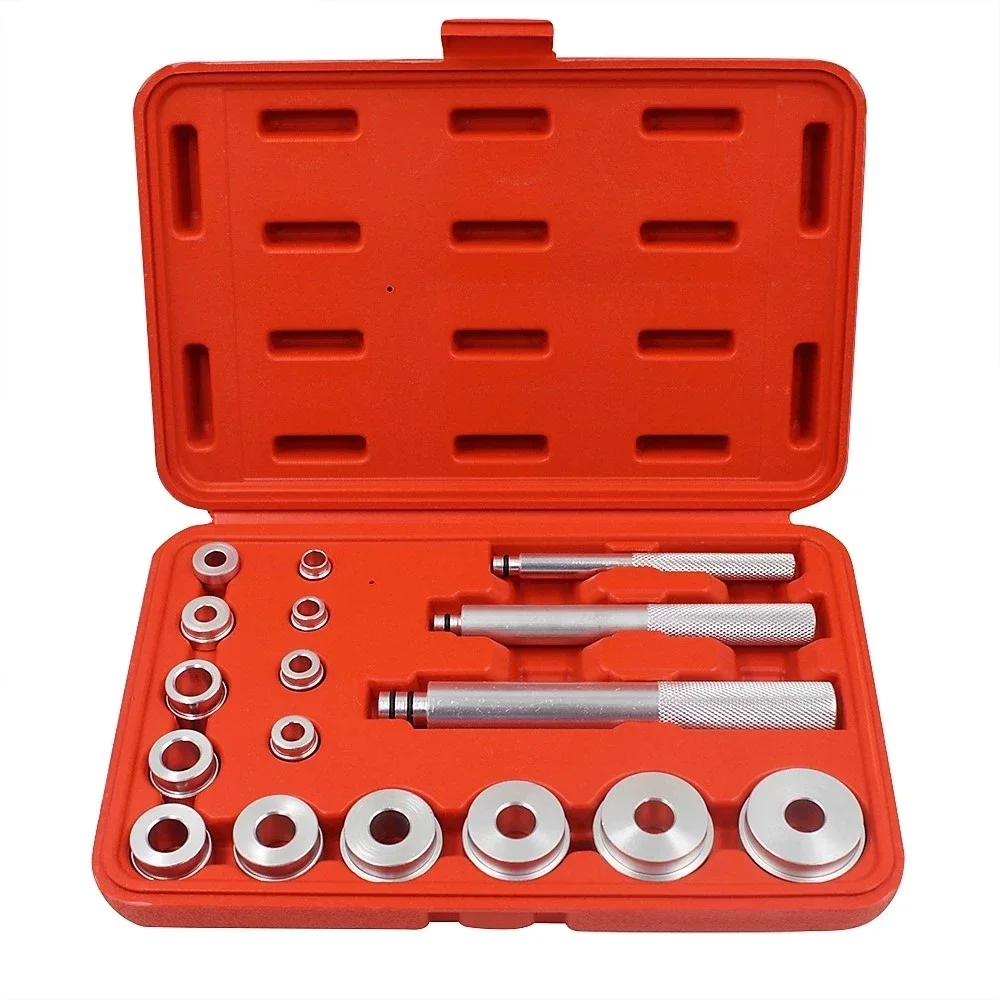 17PCS/Set Wheel Bearing Race Seal Bush Driver Master Tool Kits Aluminum Axle Install Remove Tool