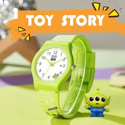 Disney-Montre-bracelet à quartz de dessin animé pour enfants, Toy Story, Pixar, Stitch, vert, extraterrestre, unisexe, graffiti, garçon, fille, étudiant, adolescent, nouveau