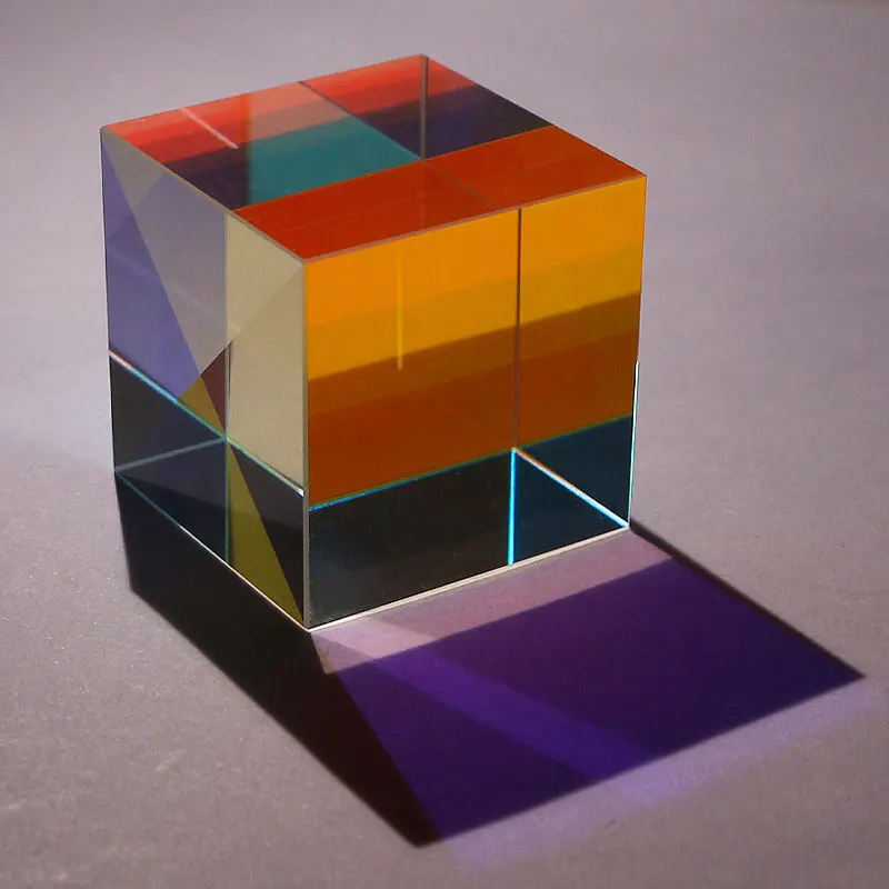 X-cube-Divisor combinado de prisma RGB, decoración de prisma dicroico cruzado, herramientas de enseñanza de física, fotografía, investigación,