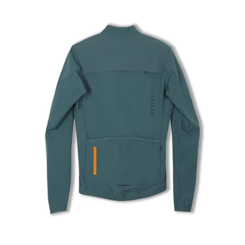 Imagen 2 del producto SPEXCEL 2022 nueva chaqueta de ciclismo ligera a prueba de viento para 3 estaciones, chaqueta cortavientos para bicicleta, tela elástica con 3 bolsillos traseros