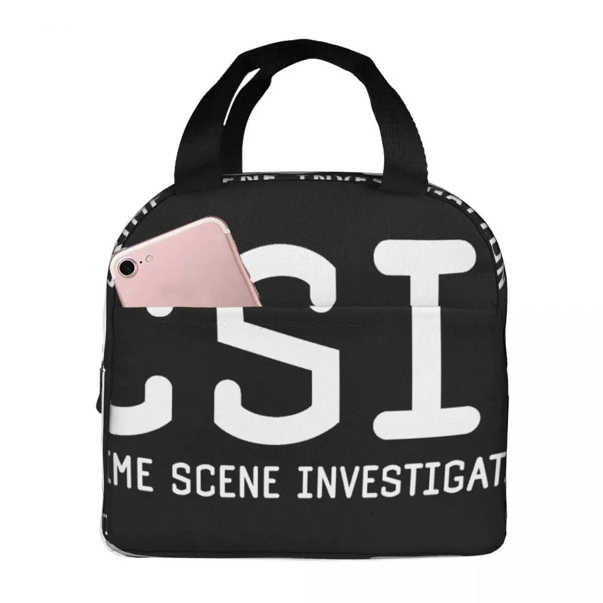 

Сумка для ланча с логотипом CSI, унисекс, портативная, охлаждающая, изолированная коробка для ланча, коробка для еды Bento