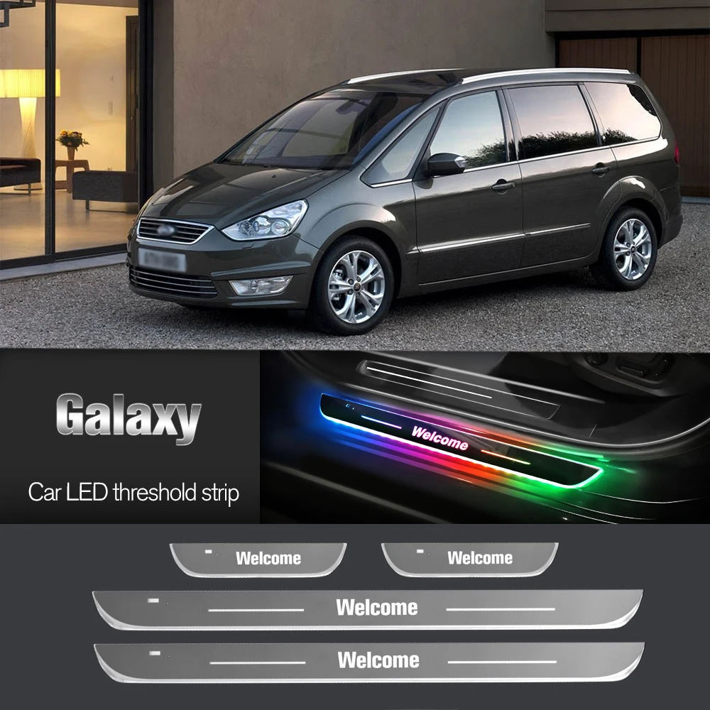 

Car Door Sill Light For Ford Galaxy Mk2 Mk3 Mk4 2001-2020 2004 2016 Customized Logo LED Welcome Threshold Pedal Lamp Accessories