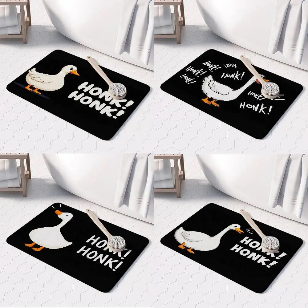 

VIKAMA Cute Duck Floor Mat Printed Large Carpets Room And Bedroom Carpets Bathroom Anti Slip Door MATS Small Carpets