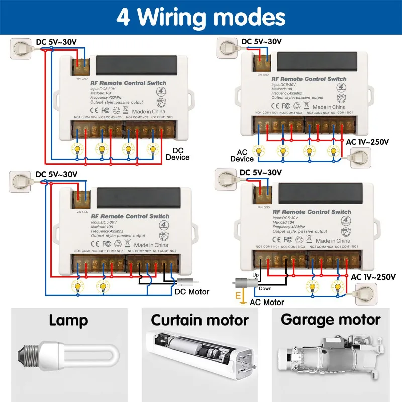 1 Pcs 433.92mhz Universal Garage Door Control 4 Button Electronic Gate Smart Infrared Door Opener Copy Duplicator Transmitter