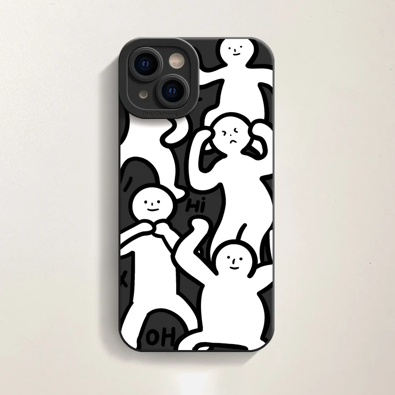 

Five Funny People Phone Case For iPhone 16 15 14 13 12 11 Pro Max XS X XR 7 8 Plus 16E For iPhone 13 11 15 Soft TPU Matte Cover