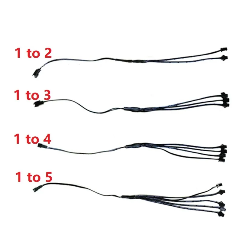 1 To 2/3/4/5 Splitter Connector For EL Wire Electroluminescent Light Conected With Inverter Cable LED Neon Light Wiring