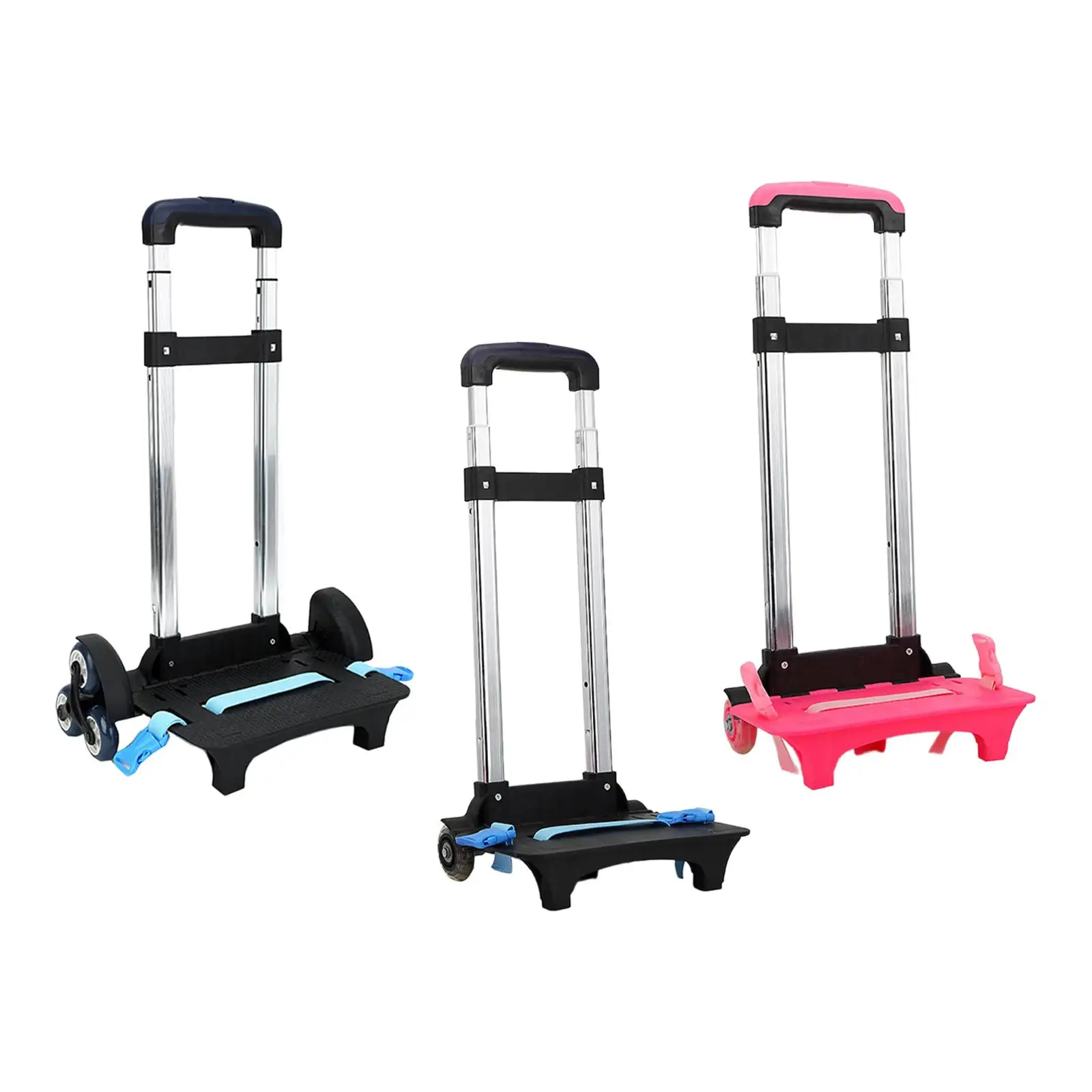 

Backpack Hand Truck, Backpack Trolley, Foldable with Luggage Strap Wheeled Hand Trolley, Folding Trolley Cart, for Shopping