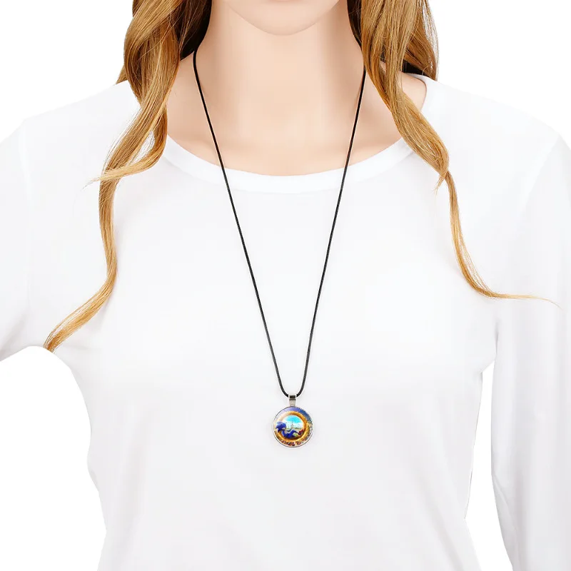 Sonic Time Gem Necklace Pendant Soft Wax Rope Not Allergic for Boys and Girls Cool and Dazzling High-quality New