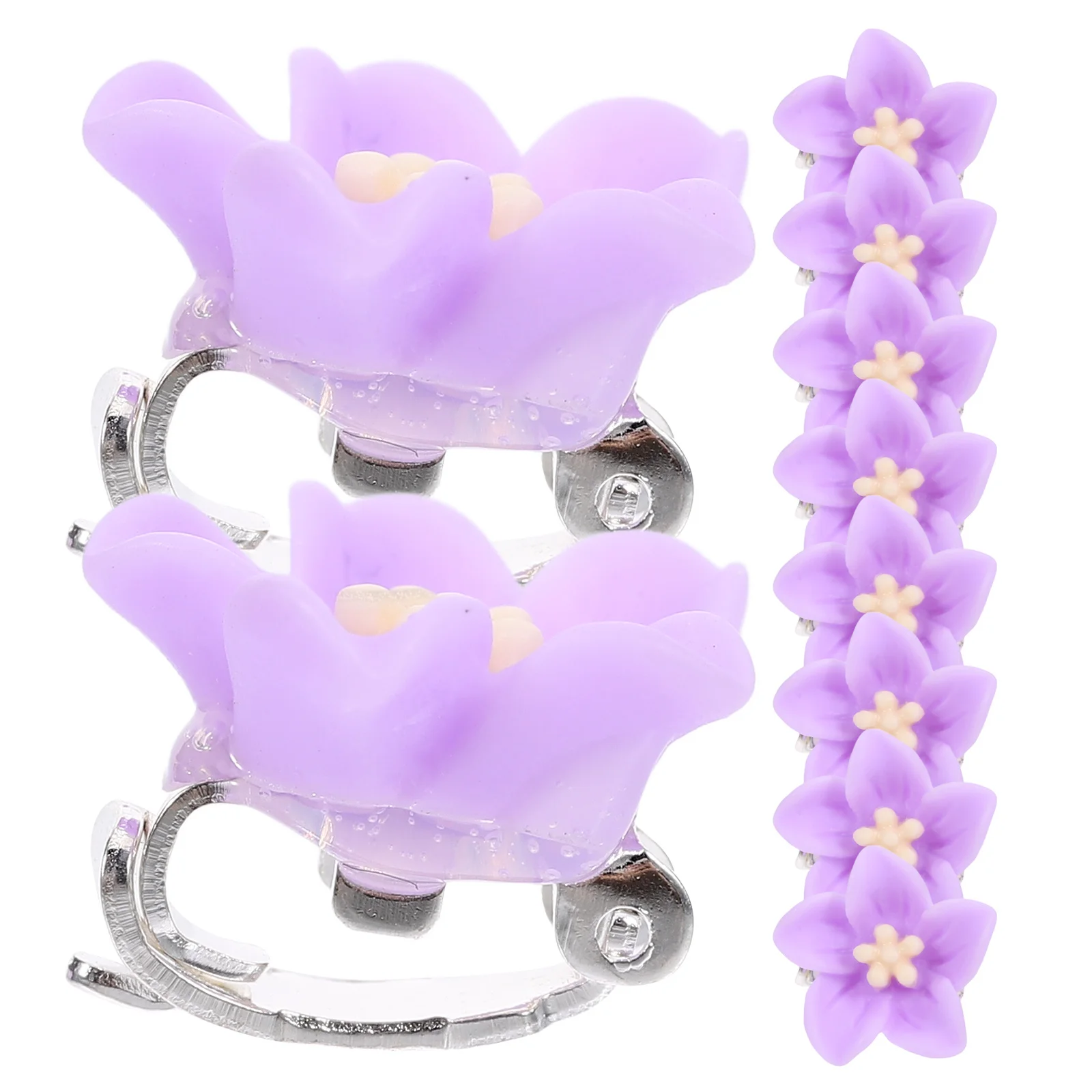 

10pcs Flower Claw Clips Resin Zinc Alloy Small Claw Clips For Thick Hair Barrettes Party School Office Girls Hair Accessories