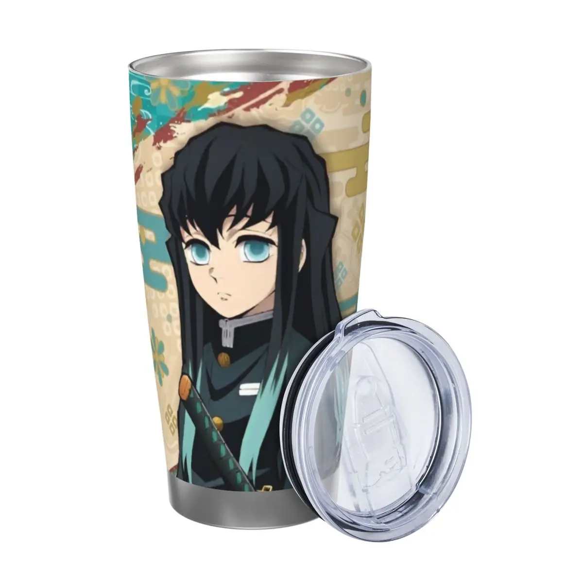 Muichiro Tokito Demon Slayer 20oz Cup Large Capacity Car Mug Leak-proof Juice Coffee Cup Food Grade