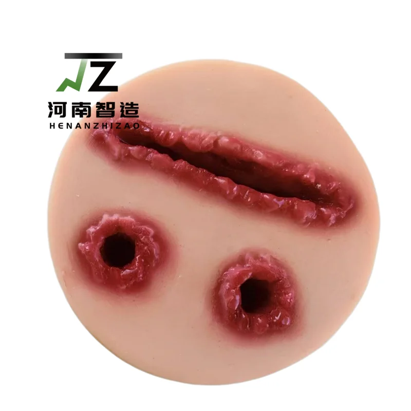 

Three-in-One Wound Training Model Knife Wound, Gunshot Wound Simulated Bleeding Trauma Training Model