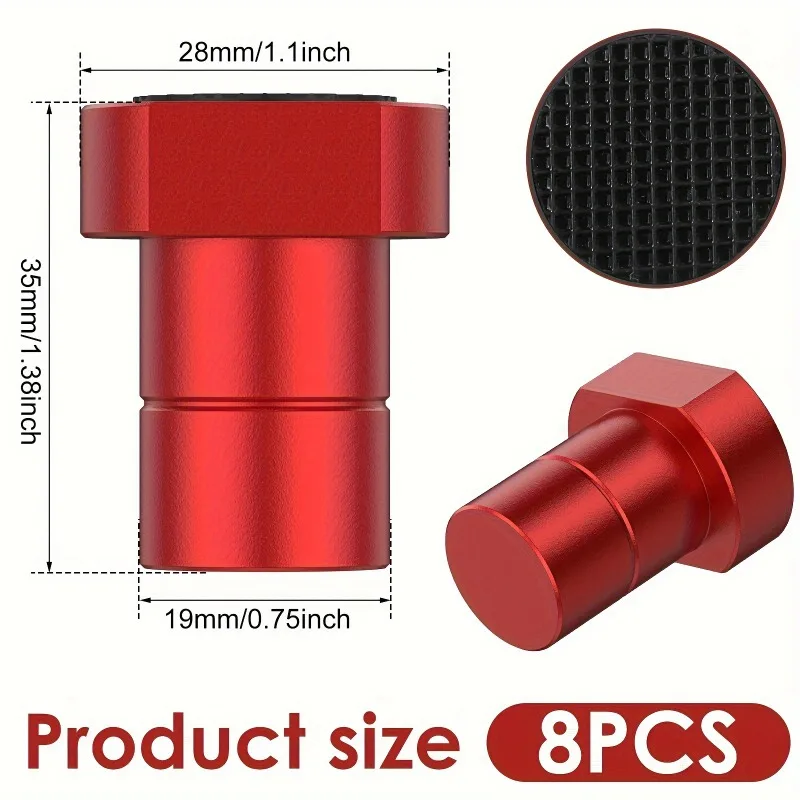 8 قطعة منضدة الوتد الفرامل الكلاب لسان سدادة 19/20 مللي متر سبائك الألومنيوم سدادة ورشة عمل الجدول الحد كتلة أدوات النجارة