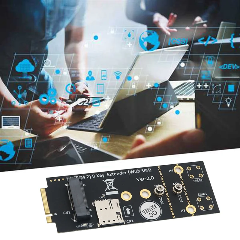 Адаптер M.2(NGFF) Key B со слотом для SIM-карты для модуля 3G/4G/5G поддерживает размер карты NANO SIM и 3042/3052 типа M.2 Key B