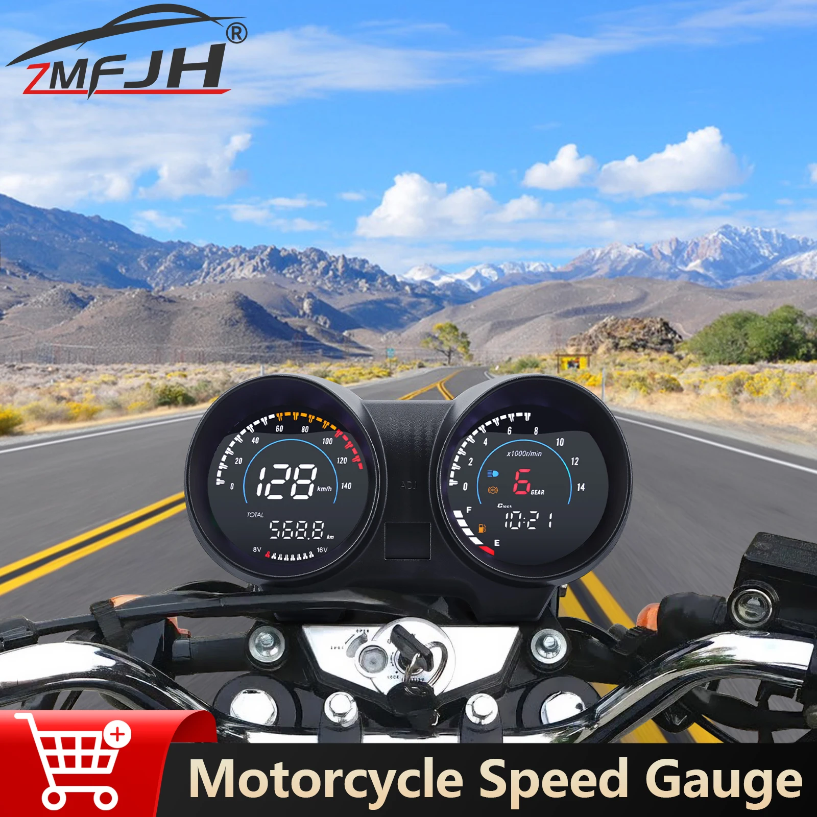 

ЖК-датчик скорости двигателя с тахометром, датчик дальнего света, указатель уровня топлива для Бразилии TITAN150 для Honda CG150 Fan150, цифровая приборная панель