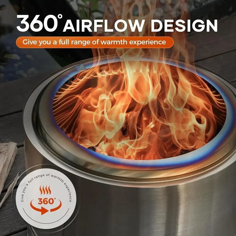 Portable Outdoor 27 Stainless Steel Fire Pit
