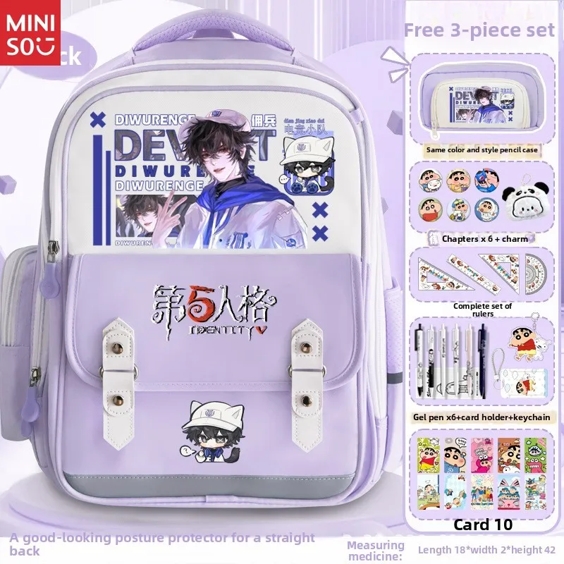 

Identity V Backpack for Students, Lightweight School Bag Large Capacity, Cute Anime Bookbag