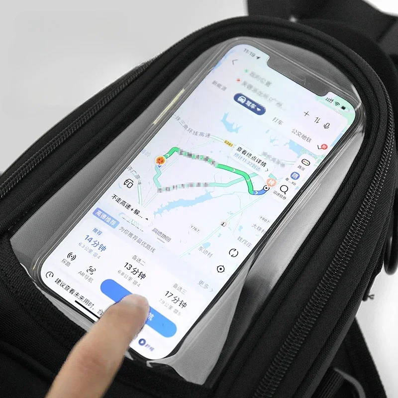 Pacote universal saco de tanque da motocicleta tela toque saco navegação do telefone celular grande capacidade armazenamento frete grátis capa chuva