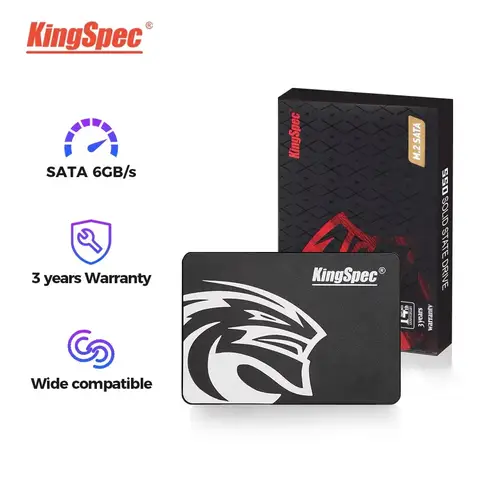 KingSpec 2.5" SATA SSD 128GB 256GB 512GB 1TB NGFF SATA 3.0 Internal Solid State Drive for Desktop Laptop