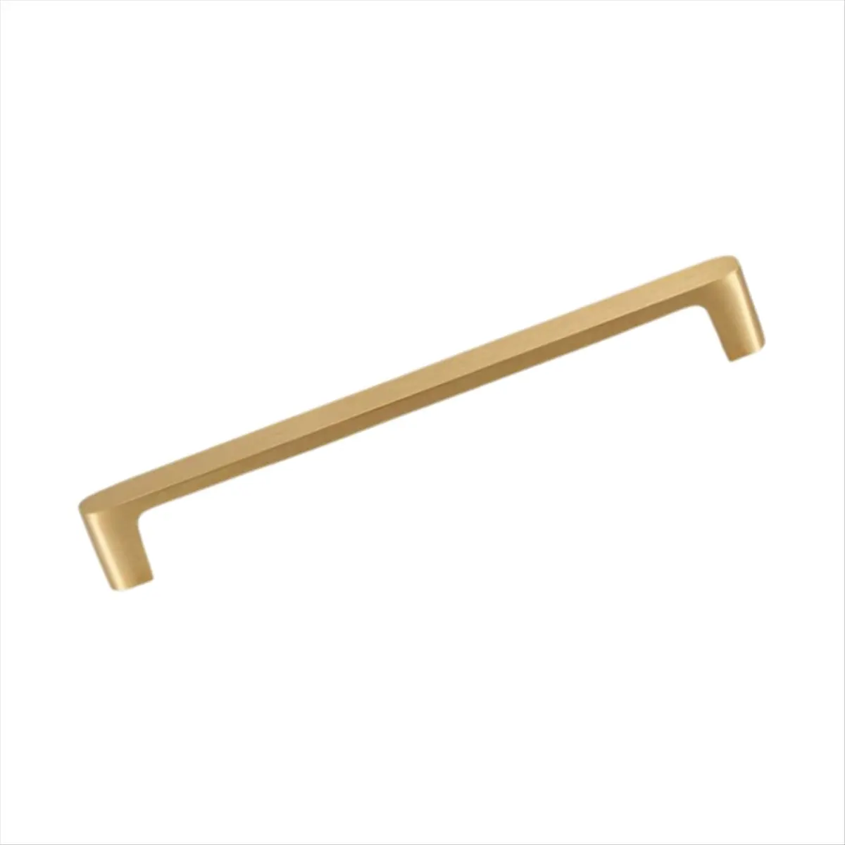 A013 Solid Brass Simple Style Kitchen Handle Cabinet Drawer Wardrobe Gold Handle, Comfortable Feel, Hole Distance 128 mm