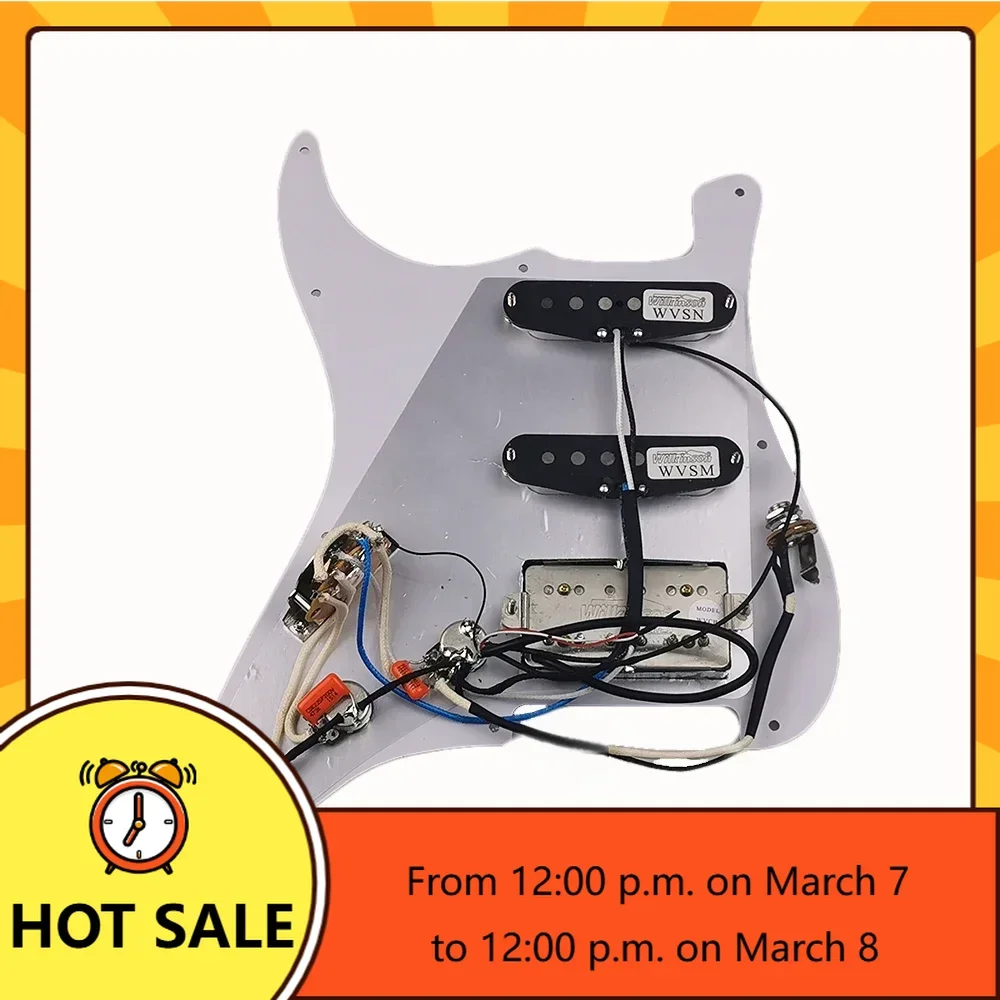 

Q-X Music Store-Wilkinson SSH 7-Way Type Fully Loaded Guitar Pickup Prewired Pickguard Pickup Single Coil Humbucker Pickup